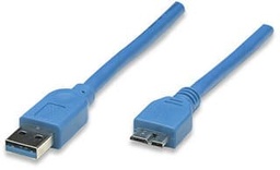 [CABITL275] Cable                                                                                                                                                                                                                                                                                             Usb Micro B - Micro Usb 3.0 Manhattan - 2 M, Usb A, Micro-usb B, Macho/macho, Azul