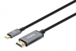 [CABITL4780] Mh                                                                                                                                                                                                                                                                                               Usb-c To Hdmi Adapter Cable - 2m 4k@60hz Manhattan 153607, Usb-c, Hdmi, Negro/plata, 2 M