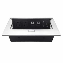 [CABRBT2730] Caja                                                                                                                                                                                                                                   De Mesa - Rj45 Cat 6, Hdmi, Usb V2.0, Nema 5-15r, Plata, Brobotix 171224