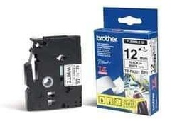 [CARBRT2180] Etiqueta                                                                                                                                                                                                                                 Blanca Continua Laminada Flexible Brother Tzefx231 - De 12 Mm De Ancho X 8 Mts De Largo. Impresión En Negro.