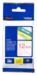 [CARBRT2470] Etiqueta                                                                                                                                                                                                                                 Blanca Continua Laminada Brother Tze232 - De 12 Mm De Ancho X 8 Mts De Largo. Impresión En Rojo.