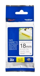 [CARBRT2910] Etiqueta                                                                                                                                                                                                                              Blanca Continua Laminada Con Adhesivo Super Resistente Brother Tzes241 - De 18 Mm De Ancho X 8 Mts De Largo. Impresión En Negro.