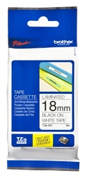 [CARBRT470] Etiqueta                                                                                                                                                                                                                                                              Blanca Continua Laminada Brother Tze241 - De 18 Mm De Ancho X 8 Mts De Largo. Impresión En Negro.