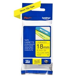 [CARBRT540] Etiqueta                                                                                                                                                                                                                                                               Amarilla Continua Laminada Brother Tze641 - De 18 Mm De Ancho X 8 Mts De Largo. Impresión En Negro.