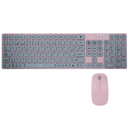 [KITMST1300] Kit                                                                                                                                                                                          Inalámbrico Teclado+mouse Perfect Kids Balloon Rosa Pc-201069 -