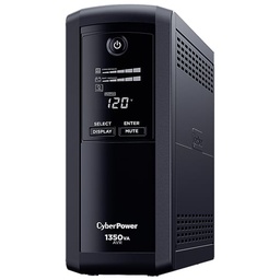 [NBKCYP160] No-break                                                                                                      Cyberpower - 1350 Va, 810 W, 16 H, Negro, Hogar Y Oficina