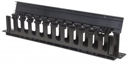 [RCKACC1820] 714679                                                                                                                                                                         Organizador Horizontal De Cable Para Montaje En Rack De 19 Pulgadas - 1u, Con Cubierta, Negro