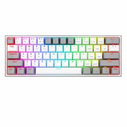 [TECRDG110] Teclado                                                                                                                                        Mecánico Redragon Fizz Pro White/gray - Inglés, Blanco Y Gris