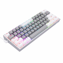 [TECRDG120] Teclado                                                                                                                                        Mecánico  Redragon Fizz Pro Gray/white - Inglés, Gris Y Blanco