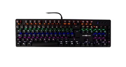 [TECVGO140] Teclado                                                                                                                                                           Mecanico Gamefactor Kbg400-b - Usb, Qwerty, Negro, Multicolor, Switch Azul