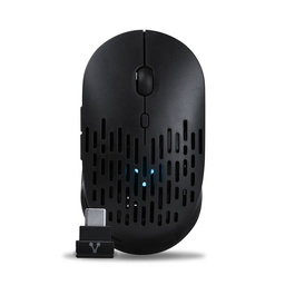 [MO-208] Mouse Vorago Inalambrico Tipo C Y Bt 2400 Dpi Recargable Negro Mo-208