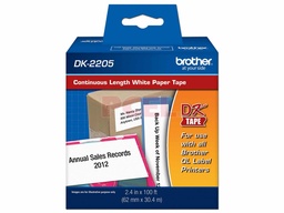 [DK2205] Rollo De Papel Brother Con Adhesivo Continua 62 Mm X 30.4 M (dk2205)