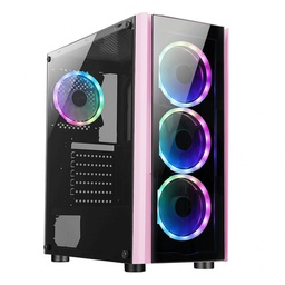 [XZCGB12P] Gabinete Xzeal Gamer Xz110-1 Atx Rgb Rosa (xzcgb12p)