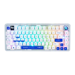 [KBG800] Teclado Gasket MecÁnico Game Factor 75%, Lcd, Bt, 2.4g, Usb-c Teclas Pudding (kbg800)