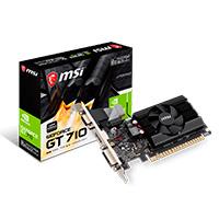 [GT 710 2GD3 LP] TARJETA DE VIDEO MSI NVIDIA GT710/PCIE X8 2.0/2GB DDR3/HDMI/VGA/DVI/1X VENTILADOR/BAJO PERFIL/GAMA BASICA