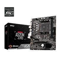 [A520M-A PRO] TARJETA MADRE MSI A520 AMD S-AM4 3A GEN/2XDDR4 3200/HDMI/DVI/4XUSB 3.2/M.2/MICRO ATX/GAMA BASICA