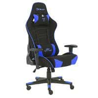 [OST- ELECTRIC BLUE] SILLA OCELOT GAMING OST-ELECTRIC BLUE / TELA AUTOMOTRIZ / BASE NYLON AJUSTABLE / DESCANSABRAZOS 1D / PISTON CLASE 4 / RECLINABLE 90-155 GRADOS / HASTA 150KG / COJINES LUMBAR Y CERVICAL / COLOR NEGRO CON AZUL