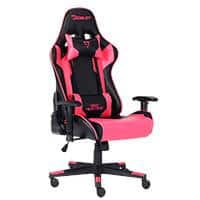 [OGS-03] SILLA OCELOT GAMING OGS-03 / VINIPIEL / BASE NYLON AJUSTABLE / DESCANSABRAZOS 2D / PISTON CLASE 4 / RECLINABLE 90-155 GRADOS / HASTA 150KG / COJINES LUMBAR Y CERVICAL / COLOR NEGRO CON MAGENTA