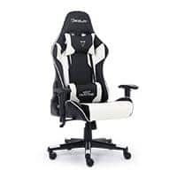 [OSB-04] SILLA OCELOT GAMING OSB-04 / VINIPIEL / BASE NYLON AJUSTABLE / DESCANSABRAZOS 2D / PISTON CLASE 4 / RECLINABLE 90-155 GRADOS / HASTA 150KG / COJINES LUMBAR Y CERVICAL / COLOR NEGRO CON BLANCO
