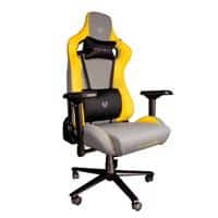 [BR-932875] SILLA GAMER BALAM RUSH THUNDER TOUR DARK-LIGHT EDITION XL PLUS / TELA / MEC MARIPOSA / CLASE 4 / INCLINACION DE 90 A 180 GRADOS/ COLOR GRIS-AMARILLO/ BR-932875