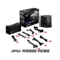 [MPG A1000G PCIE5] FUENTE DE PODER MSI 1000W/80 PLUS GOLD /NEGRO/ATX/MODULAR