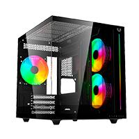 [BR-937320-1] GABINETE GAMER BALAM RUSH TANK PRO EVO GM955 / MINI TORRE / MICRO ATX- MINI ITX / PANELES REMOVIBLES / ILUMINACION RGB / VENTILADORES INCLUIDOS / CRISTAL TEMPLADO / NEGRO / BR-937320
