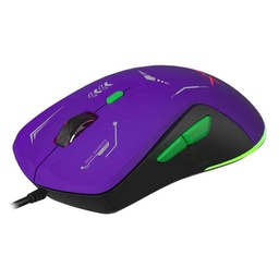 [XZPM1MV] Mouse Gamer Rgb 7,200 Dpi 6 Botones ConexiÓn Usb 1.5m Morado-verde
