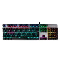[BR-929653] TECLADO GAMER BALAM RUSH ALBA KG745 / ALAMBRICO USB / SWITCH AZUL / ANTI GHOSTING / TECLAS PROGRAMABLES / 105 TECLAS / ILUMINACION LED / MULTIMEDIA / WIN - LINUX / GRIS-NEGRO / BR-929653