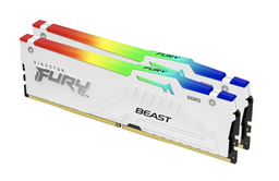 [KF560C30BWAK2-32] MEMORIA RAM KINGSTON DIMM DDR5 32GB (2X16GB) 6000MT/S FURY BEAST WHITE RGB CL30 288PIN 1.4V C/DISIPADOR DE CALOR P/PC/GAMER/ALTO RENDIMIENTO (KIT 2) (KF560C30BWAK2-32)