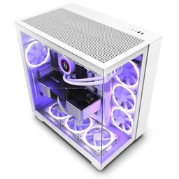 [CM-H91FW-01-1] GABINETE NZXT H9 FLOW /BLANCO/VIDRIO TEMPLADO/ATX MID TOWER /CON 4 VENTILADORES/GAMER
