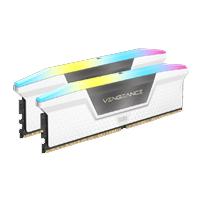 [CMH64GX5M2B5200C40W] MEMORIA RAM CORSAIR DDR5 UDIMM  VENGEANCE RGB  64GB (2 X 32GB) 5200 MHZ C40  WHITE
