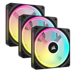 [dim-CO-9051002-WW] Ventilador Corsair iCUE Link QX120 RGB, 120mm, 480 - 2400RPM, Negro - 3 Piezas