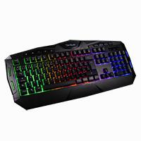 [OGEK03] TECLADO MEMBRANA EXTENDIDO OCELOT/ALAMBRICO/PLASTICO/NEGRO/ILUMINACION TIPO ARCOIRIS/TECLAS MULTIMEDIA/GAMER