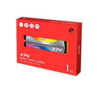 [ASPECTRIXS20G-1T-C] UNIDAD DE ESTADO SOLIDO SSD INTERNO XPG SPECTRIX 1TB S20G M.2 2280 NVME PCIE 3X4 LECT.2500 ESCRIT.1800 MBS 3DNAND PC MINIPC CON DISIPADOR GAMER RGB (ASPECTRIXS20G-1T-C)