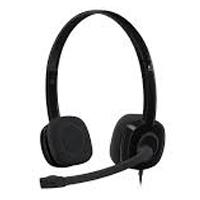 [981-000587] AUDIFONOS CON MICROFONO TIPO DIADEMA LOGITECH H151 COLOR NEGRO ALAMBRICOS UN CONECTOR 3.5 MM PC/ MAC/LINUX/ANDROID