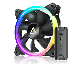 [dim-ANTEC NEON 120 ARGB] Ventilador Antec Neon 120 PWM ARGB, 120mm, 800 - 1600RPM, Negro - 3 Piezas pue