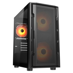 [3855C90.0003-1] Gabinete Cougar Uniface Mini RGB, Mini-Tower, Micro-ATX/Mini-ITX, USB 2.0/3.0, sin Fuente, 3 Ventiladores Instalados, Negro