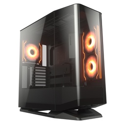 [3858M60.0005-1] Gabinete Cougar FV270 RGB, Midi-Tower, ATX/CEB/EATX/Micro-ATX/Mini-ITX, USB 3.0, sin Fuente, 4 Ventiladores Instalados, Negro