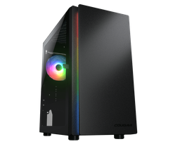 [385PC40.0001-1] Gabinete Cougar Purity RGB con Ventana, Mini-Tower, Mini-ITX/Micro-ATX, USB 3.0/2.0, sin Fuente, 1 Ventilador ARGB Instalado, Negro