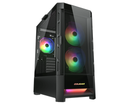 [385ZD10.0001-1] Gabinete Cougar Duoface RGB con Ventana, Midi-Tower, Mini-ITX/Micro-ATX/ATX/CEB, USB 3.0/2.0, sin Fuente, 3 Ventiladores ARGB Instalados, Negro