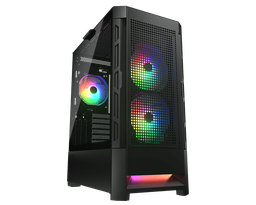 [385ZD10.0004-1] Gabinete Cougar AIRFACE RGB con Ventana, Midi-Tower, Mini-ITX/Micro-ATX/ATX/CEB, USB 3.0/2.0, sin Fuente, 3 Ventiladores ARGB Instalados, Negro