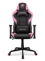 [3MELIPNB.0001-1] Silla Cougar Armor Elite Eva Negro/rosa Cuero Sintetico 120kg