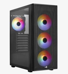 [4711099476770] Gabinete Aerocool Designer G-bk-v2 Negro Cristal Templado Rgb Atx/matx/mitx