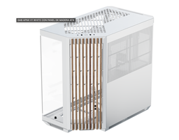 [4711099479566] Gabinete Apnx V1 White Con Panel De Madera Atx