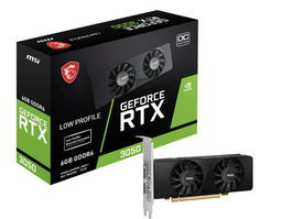[GEFORCE RTX 3050 LP 6G OC] Tarjeta de Video Msi Geforce Rtx 3050 Lp 6g Oc 6gb Ddr6 Core 2304 70w