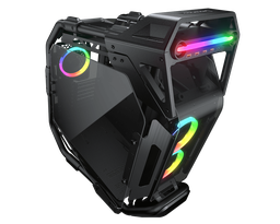 [385LMS0.0001-1] Gabinete Cougar Cratus con Ventana ARGB, Midi-Tower, Mini-ITX/Micro-ATX/ATX/CEB/E-ATX, USB 3.0, sin Fuente, 3 Ventiladores ARGB Instalados, Negro