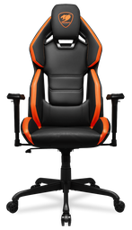 [3MARXORB.0001] Silla Cougar Hotrod Black/orange Cuero Sintentico 136kg
