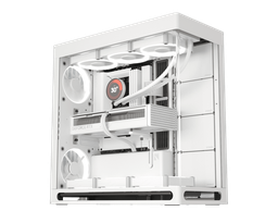 [4251442512132] Gabinete Aerocool Havn Hs 420 White Atx Kit de GPU vertical PCIe 5.0, 11 ranuras de ventilador de 140 mm y (no incluidos)soporte de radiador de 2 x 420 mm, gestión de cables