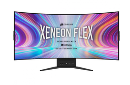 [dim-45WQHD240] Monitor Gamer Curvo Corsair Xeneon Flex 45WQHD240 OLED 45", 3440x1440 Ultra Wide Quad HD, G-Sync/FreeSync, 240Hz, HDMI/DisplayPort, Negro