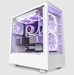 [CC-H51EW-01-2] Gabinete Nzxt H5 Elite Compact White Atx 2.5x2,3.5x1, Usb3.2 Tipo A, Usb3.2 Tipo C